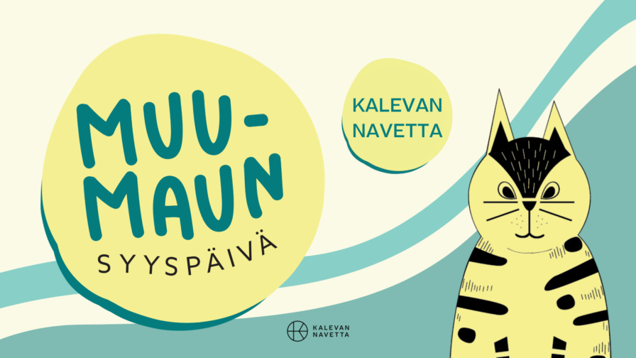 Kuvassa navetta kissa Muu-Mau -piirros